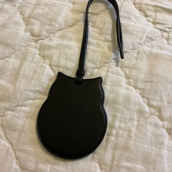 Coach Black Leather Owl Keychain - Picture 4 of 5